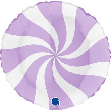 Round Aluminum Balloon - Lavender Swirl (45cm)
