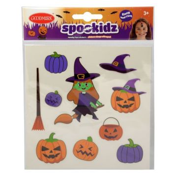 Face stickers - Witch and pumpkins