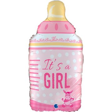 Alu-Ballon - Babyflasche It's a Girl