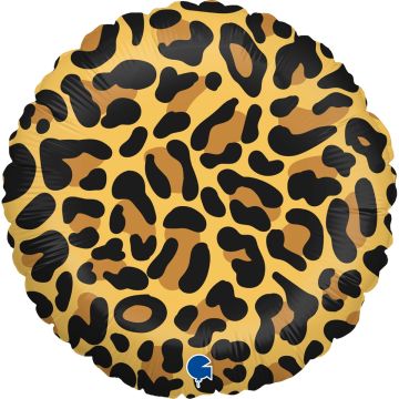 Alu-Ballon Rund - Leopard (46cm)