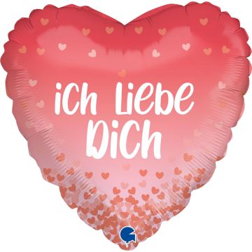 Ballon Alu Coeur - Ich Liebe Dich (46cm)