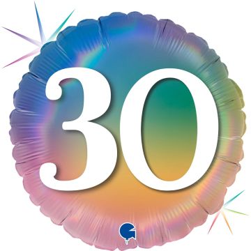 Alu-Ballon - Rund mehrfarbig 30