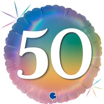 Ballon alu - Rond multicolore 50