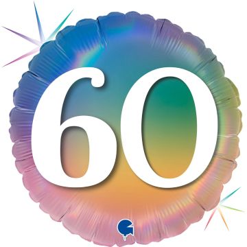 Ballon alu - Rond Multicolore 60