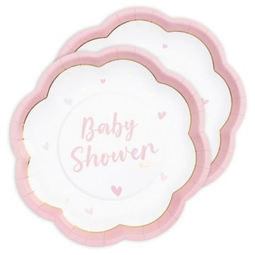 Assiettes - Baby Shower Rose (8pcs)