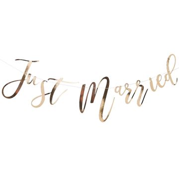 Just Married Girlande - Gold