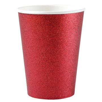 Glittery red cups (10pcs)