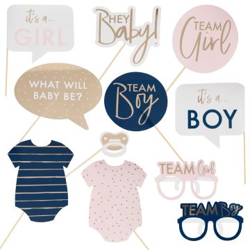 Accessoires Photobooth Gender Reveal