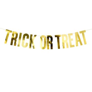 Trick Or Treat gold garland (80cm)