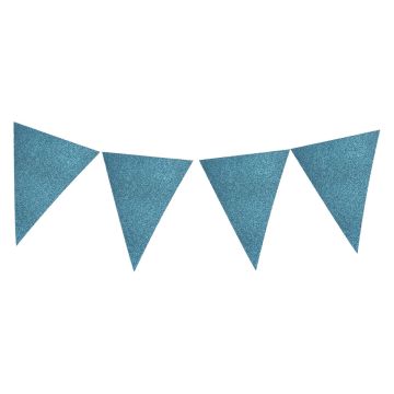 Sequined pennant garland - Blue