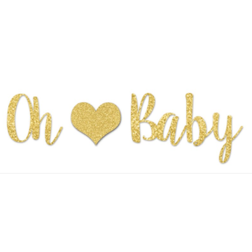 Oh Baby garland - Gold