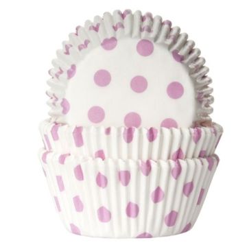Cupcake-Förmchen - getüpfeltes Rosa (50Stk)