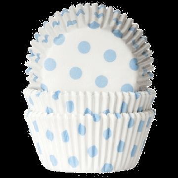 Cupcake-Förmchen - getüpfeltes blau (50Stk)