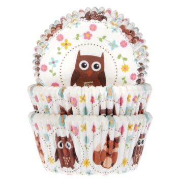 Cupcake cases - Owl and Fox (50pcs)