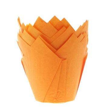 Caissettes tulipe à muffins - Orange (36pcs)