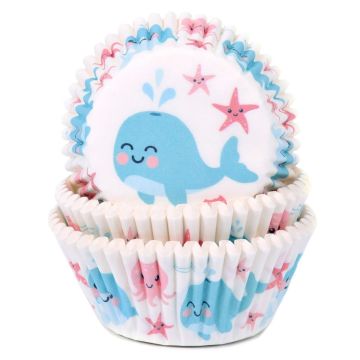 Cupcake Cases - Whale (50 pcs)