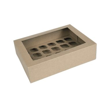 Schachtel à 24 Mini Cupcakes - Kraft (2Stk)