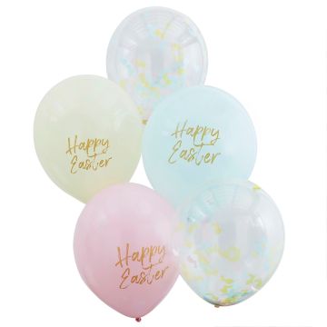 Happy Easter balloons (5pcs)