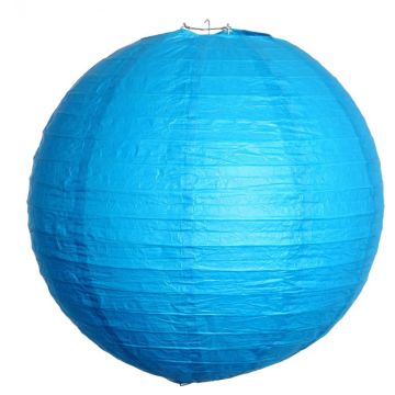 Lanterne en papier - 40 cm - Turquoise