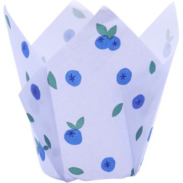 Tulpenförmige Muffinbehälter - Blaubeeren (24St.)