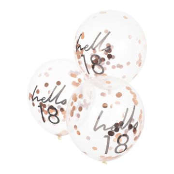 "Hallo 18" Luftballons (5 Stück)