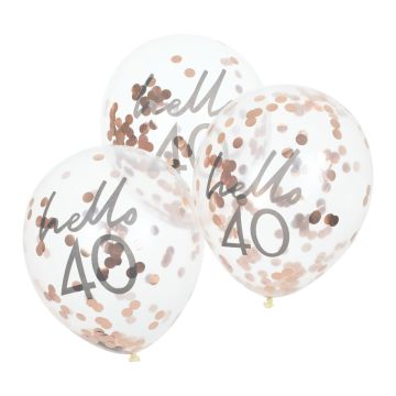 Ballons "Hello 40" (5 pcs)
