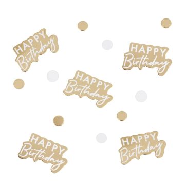 Konfetti Happy Birthday Gold