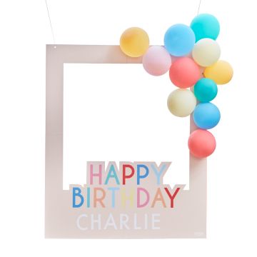 Cadre photo Personnalisable Happy Birthday Multicouleur