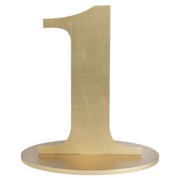 Gold number table marker 1