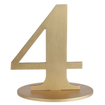 Gold Number Table Marker 4