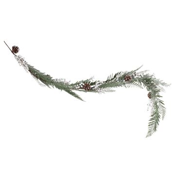 Guirlande de Noël en feuillage de conifères avec baies blanches