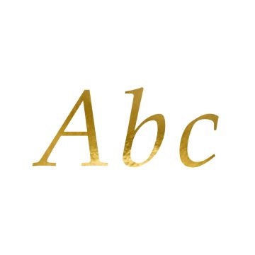 Autocollants Alphabet - Or (5cm)
