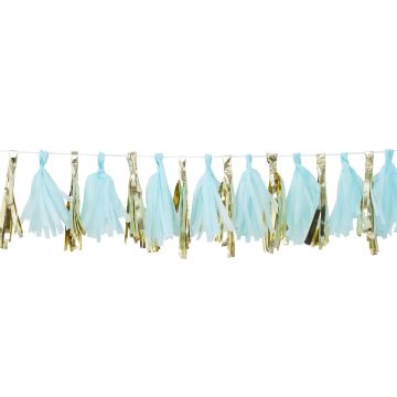 Tassels Blue and Gold Garland