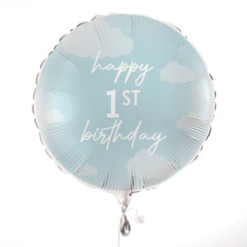 Alu Balloon - 1st Birthday - Blue