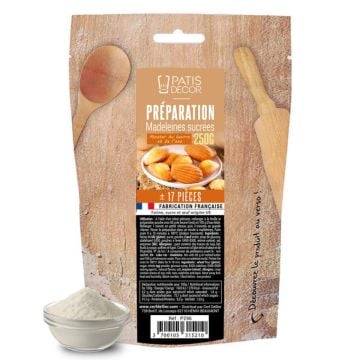 Préparation madeleine sucrée