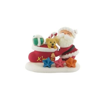 3D-Zuckerdekoration - Weihnachtsmann und Geschenke