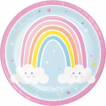Plates - Happy Rainbow - 23cm (8pcs)