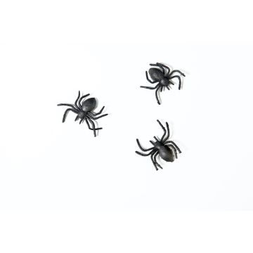 Spinnen aus Plastik 3cm (10stk)