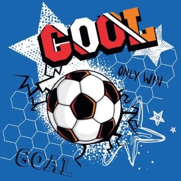 Serviettes Football bleu (20pcs)