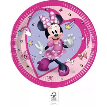 Assiettes Minnie Coeur 20cm