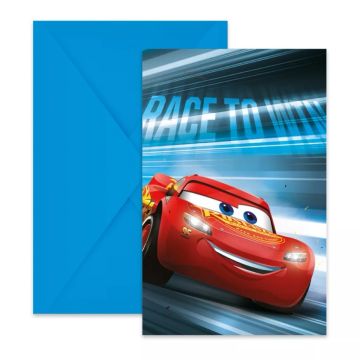 Einladungen Cars Race To Win (6er Pack)