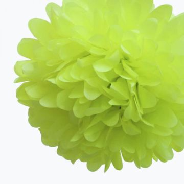 Light green paper pompom