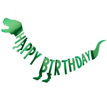 Happy Birthday-Girlande Dinosaurier