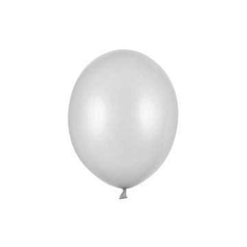Luftballons Silber Metallic 30cm (10 Stück)