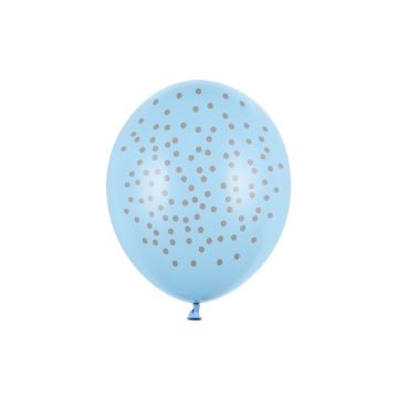 Ballons à pois - Bleu 30cm (6pcs)