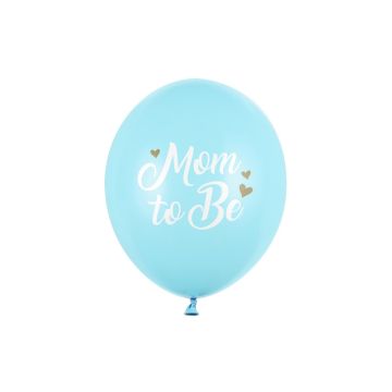 Ballon assortis Mom to Be - bleu (6pcs)