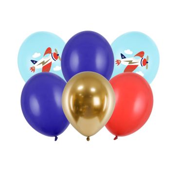 Assorted Airplane Balloons (6pcs)