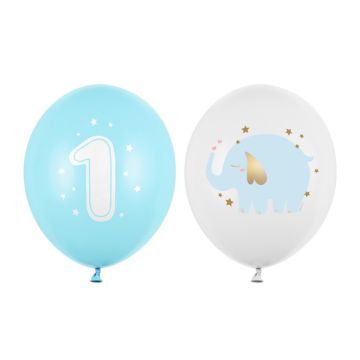 Assorted Balloons - 1 year Blue (50pcs)