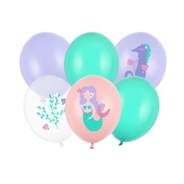 Assorted balloons - Mermaid (6pcs)