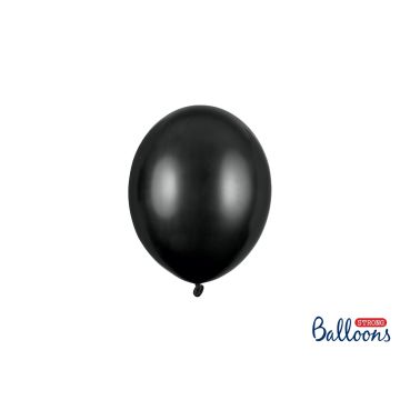 Luftballons 12cm metalisch Schwarz (100Stk)